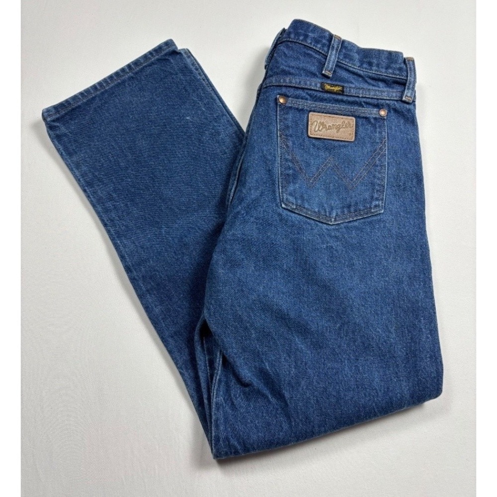 Wrangler 13MWZ Cowboy Cut Men's Jeans 34x30 Blue 100% Cotton USA Denim